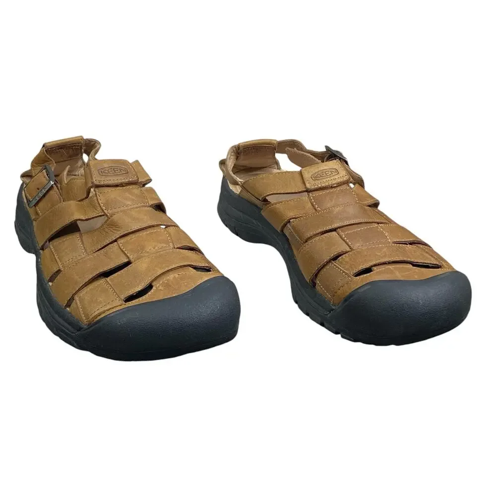 Keen Mens Fisherman Brown Leather Sandals Size US 14
